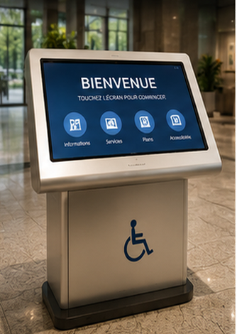 Borne d'accueil accessible